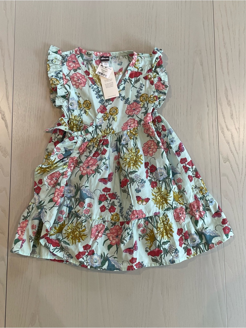 NWT Tea Collection Woven Floral Wrap Dress - Size 3